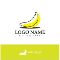 vetor de design de ícone de logotipo de frutas de banana