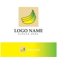 vetor de design de ícone de logotipo de frutas de banana