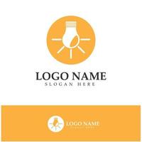 modelo de ícone de vetor de inspiração de design de logotipo de lâmpada