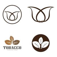 logotipo de folha de tabaco, campo de tabaco e vetor de design de modelo de logotipo de cigarro de tabaco