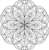 mandala de flores circulares em branco vetor grátis