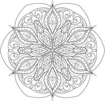 mandala de flores circulares em branco vetor grátis