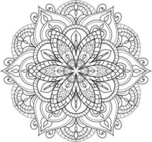 mandala de flores circulares em branco vetor grátis