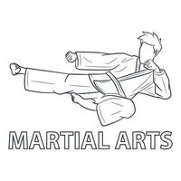 vetor de artes marciais