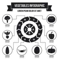 conceito de infográfico de legumes, estilo simples vetor
