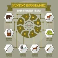 conceito de infográfico de caça, estilo simples vetor