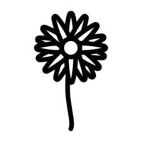 ilustração vetorial de ícone de linha de flor margarida vetor