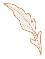 silhueta de folha de papoula. planta deixa ilustração vetorial de elemento de design vetor