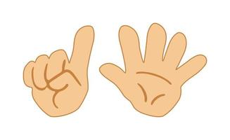 seis dedos contando ícone para educação. mãos com dedos. vetor