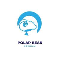 ilustração abstrata simples logotipo urso polar vetor