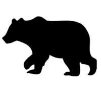 vetor, ícone, silhueta de logotipo de um urso em um fundo branco. vetor