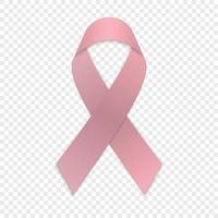 Fita Rosa. símbolo de conscientização do câncer de mama vetor