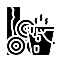 ilustração em vetor ícone de glifo de material de construção de betume