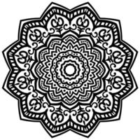 mandala de flores. elementos decorativos vintage. padrão oriental, ilustração vetorial. página do livro para colorir vetor