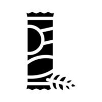 ilustração em vetor ícone de glifo de macarrão spighe
