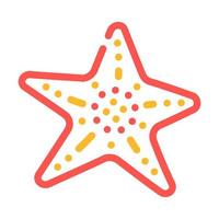 ilustração em vetor ícone de cor de animal marinho estrela do mar