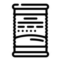 recipiente de ilustração vetorial de ícone de linha de comida enlatada vetor