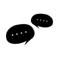 bolhas de fala brancas vazias em branco, ícone de fala de bolha de conversa, bate-papo no modelo de símbolo de linha vetor