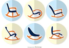 Rocking Chairs Flat Design Vectors