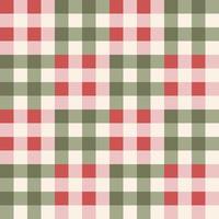 vetor ilustrador sem costura de padrão xadrez vermelho e verde