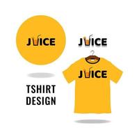 ilustração vetorial de design de camiseta de tipografia de suco vetor