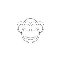 elemento de design de ilustração vetorial de ícone de macaco vetor