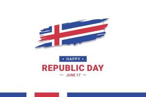 dia da república da islândia vetor