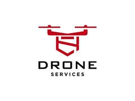 ícone de vetor de modelo de logotipo de drone letra k. vetor de drone de fotografia. ícone de vetor de quadricóptero