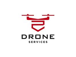 ícone de vetor de modelo de logotipo de drone letra z. vetor de drone de fotografia. ícone de vetor de quadricóptero