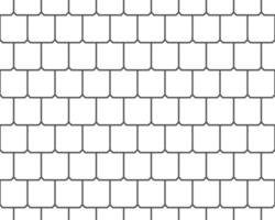 abstrato sem costura padrão, telhado de telha preto e branco. textura de pedra de pavimentação. projetar textura geométrica para impressão. estilo linear, ilustração vetorial vetor