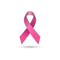 ícone de fita rosa. logotipo da fita. símbolo de fita de conscientização. fita de campanha de câncer de mama vetor