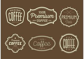 Etiquetas para café e chá vintage vetor