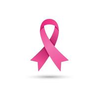 ícone de fita rosa. logotipo da fita. símbolo de fita de conscientização. fita de campanha contra o câncer de mama