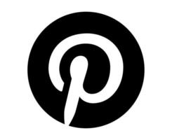 pinterest ícone de mídia social logotipo abstrato símbolo ilustração vetorial vetor