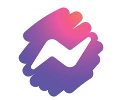 Messenger ícone de mídia social design de logotipo símbolo ilustração vetorial vetor