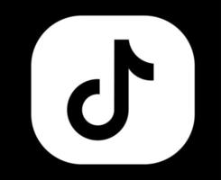 tiktok ícone de mídia social logotipo abstrato símbolo ilustração vetorial vetor