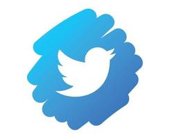twitter mídia social ícone símbolo elemento ilustração vetorial vetor