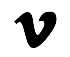 vimeo mídia social ícone abstrato símbolo design ilustração vetorial vetor