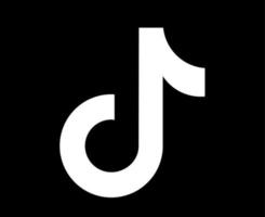 ilustração vetorial de elemento de design de logotipo de ícone de mídia social tiktok vetor