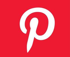 pinterest design de logotipo de mídia social ícone símbolo ilustração vetorial vetor