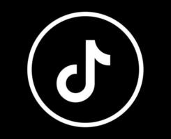 tiktok social media ícone símbolo logotipo design ilustração vetorial vetor