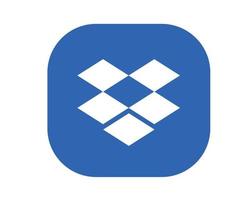 dropbox social media logo design ícone símbolo ilustração vetorial vetor