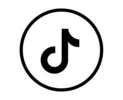 tiktok social media logo design ícone símbolo ilustração vetorial vetor