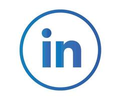 linkedin ícone de mídia social design de logotipo símbolo ilustração vetorial vetor