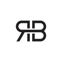 rb ou br conceito de design de logotipo de letra inicial. vetor