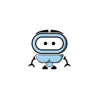 design de logotipo de vetor robô. personagem robô, ilustração de robô.
