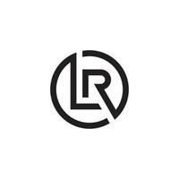 lr ou rl vetor de design de logotipo de letra inicial.