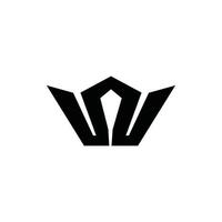w ou ww vetor de design de logotipo de letra inicial.
