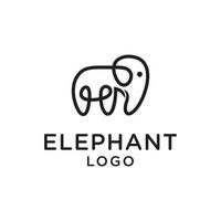 modelo de ícone de vetor de logotipo de elefante em fundo branco.