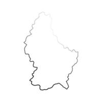 mapa de luxemburgo em fundo branco vetor